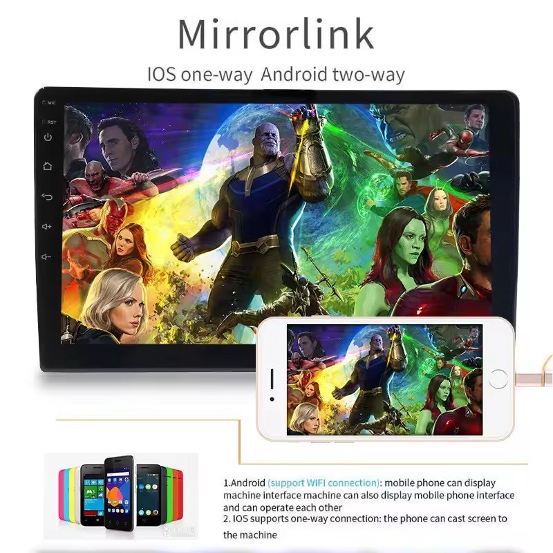 9 Inch Android Car Radio 2.5D GPS Navigation Autoradio Multimedia Player BT WIFI 2 Din Car Audio Stereo With Camera