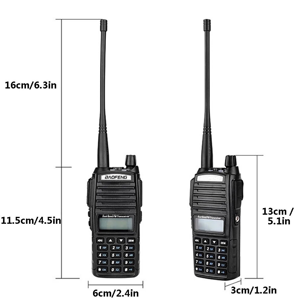 Baofeng UV-82 Dual Band Ham Woki Toki Two Way radio 5W 8w Uv 82 VHF UHF High Power UV82 Handheld Vox Walkie Talkie