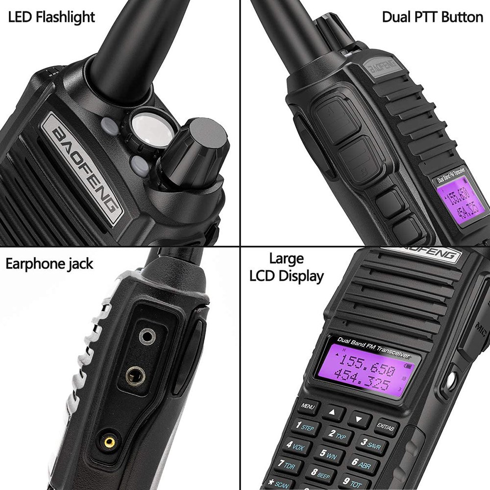 Baofeng UV-82 Dual Band Ham Woki Toki Two Way radio 5W 8w Uv 82 VHF UHF High Power UV82 Handheld Vox Walkie Talkie