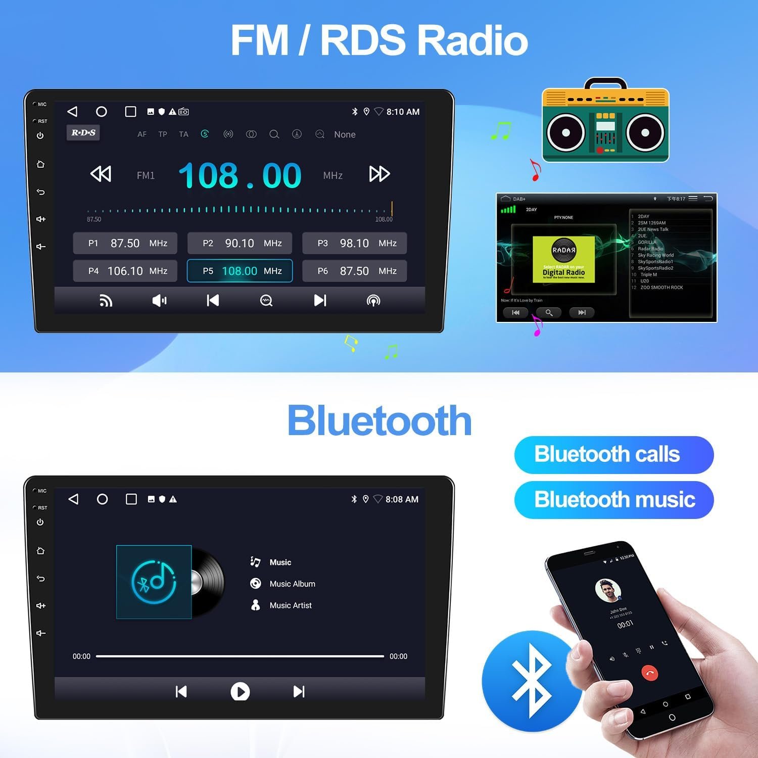 New Style Lower Price Weatherproof High-Quality TS7 Car Audio Player 9 Inch Car Player