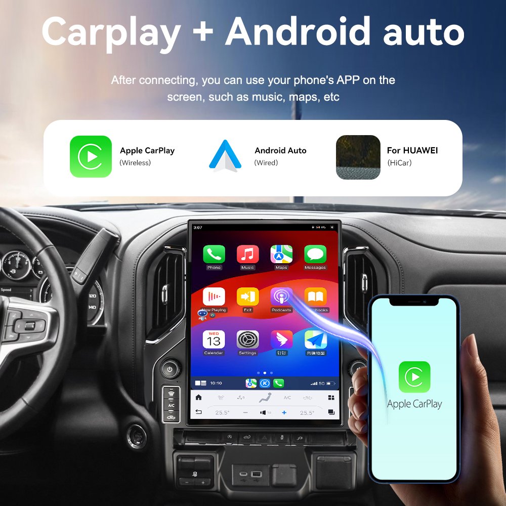 15.6 Inch 1920*1560 Car Radio For Chevrolet Silverado 1500 2018 GMC Sierra 2019 2020 2021 Android Multimedia Player auto stereo