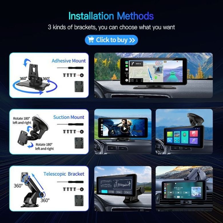 OEM customization superior quality GPS Navigation Stereo Android Auto Car Radio Wireless Carplay With Dash Cam