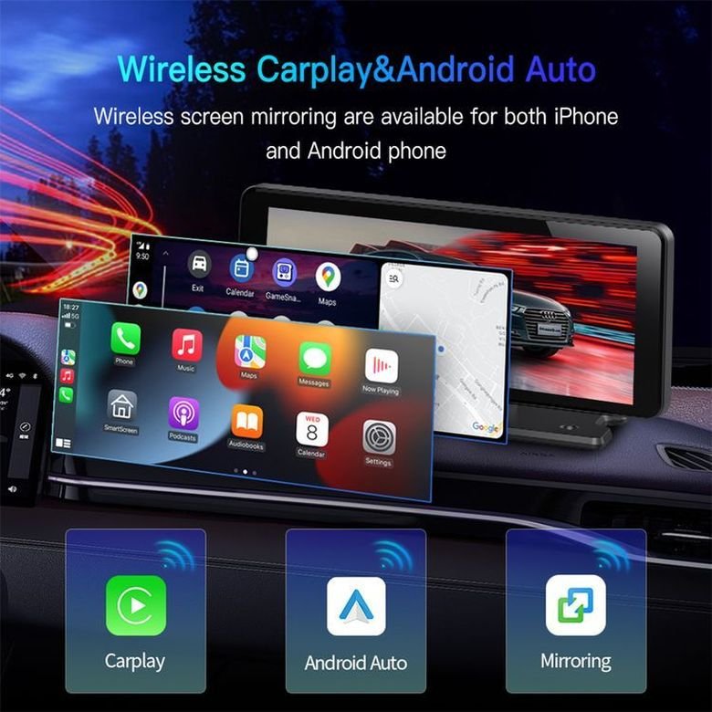 OEM customization superior quality GPS Navigation Stereo Android Auto Car Radio Wireless Carplay With Dash Cam