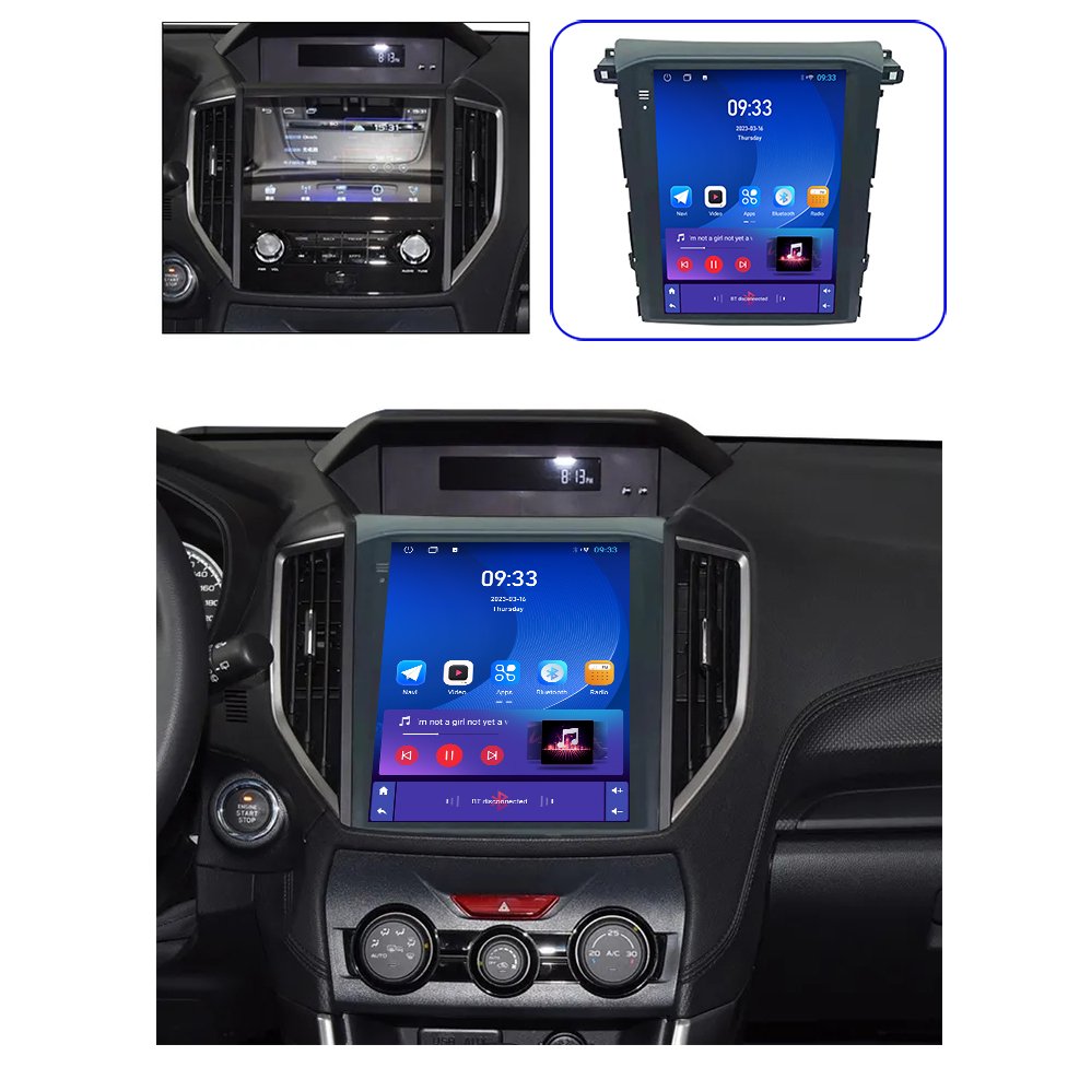 9.7 inch tesla Touch Android 2 din car radio For Subaru XV Forester 2019 2020 2021 Wireless Carplay auto radio GPS Navigation