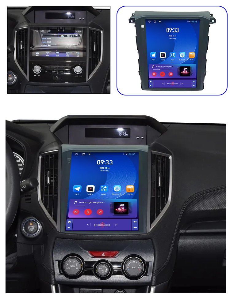 9.7 inch tesla Touch Android 2 din car radio For Subaru XV Forester 2019 2020 2021 Wireless Carplay auto radio GPS Navigation