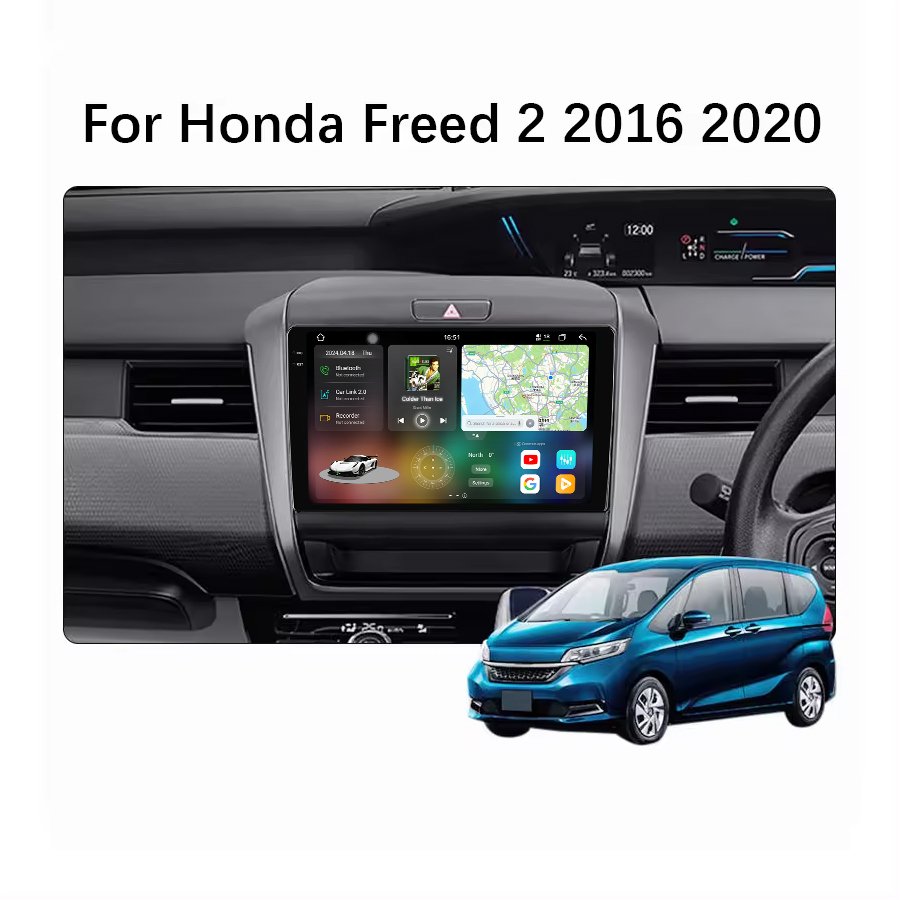 2K Screen DSP 360 Camera Android 13 Car Radio GPS Navigation Autoradio For Honda Freed 2017-2020 Auto Stereo Video Player