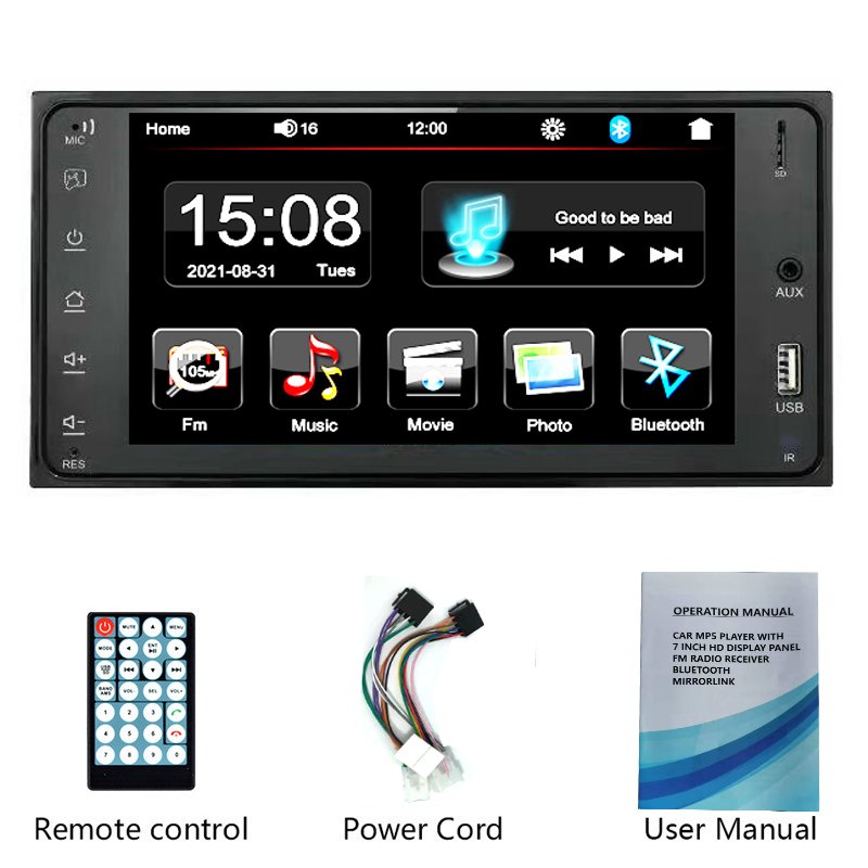 Car Radio 7" HD Autoradio Multimedia Player 2DIN Touch Screen Auto audio Car Stereo MP5 USB TF FM Camera