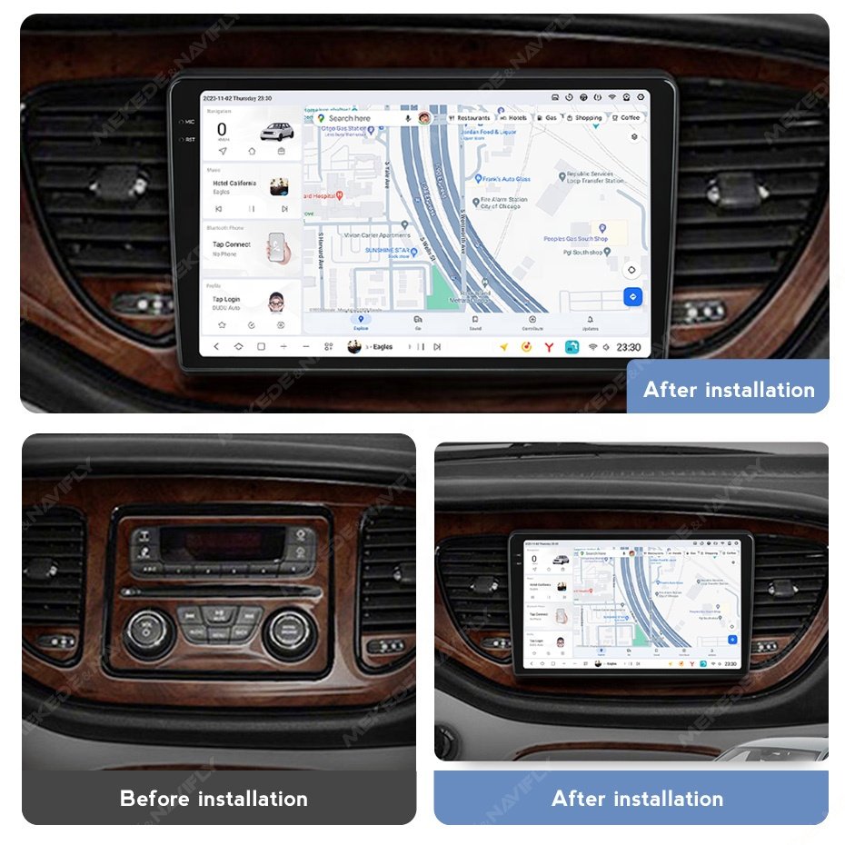 Mekede DUDU7 auto electronics Android Screen Multimedia dsp fm support dudu dab dvr dvd bt map for Dodge Dart 2012-2016