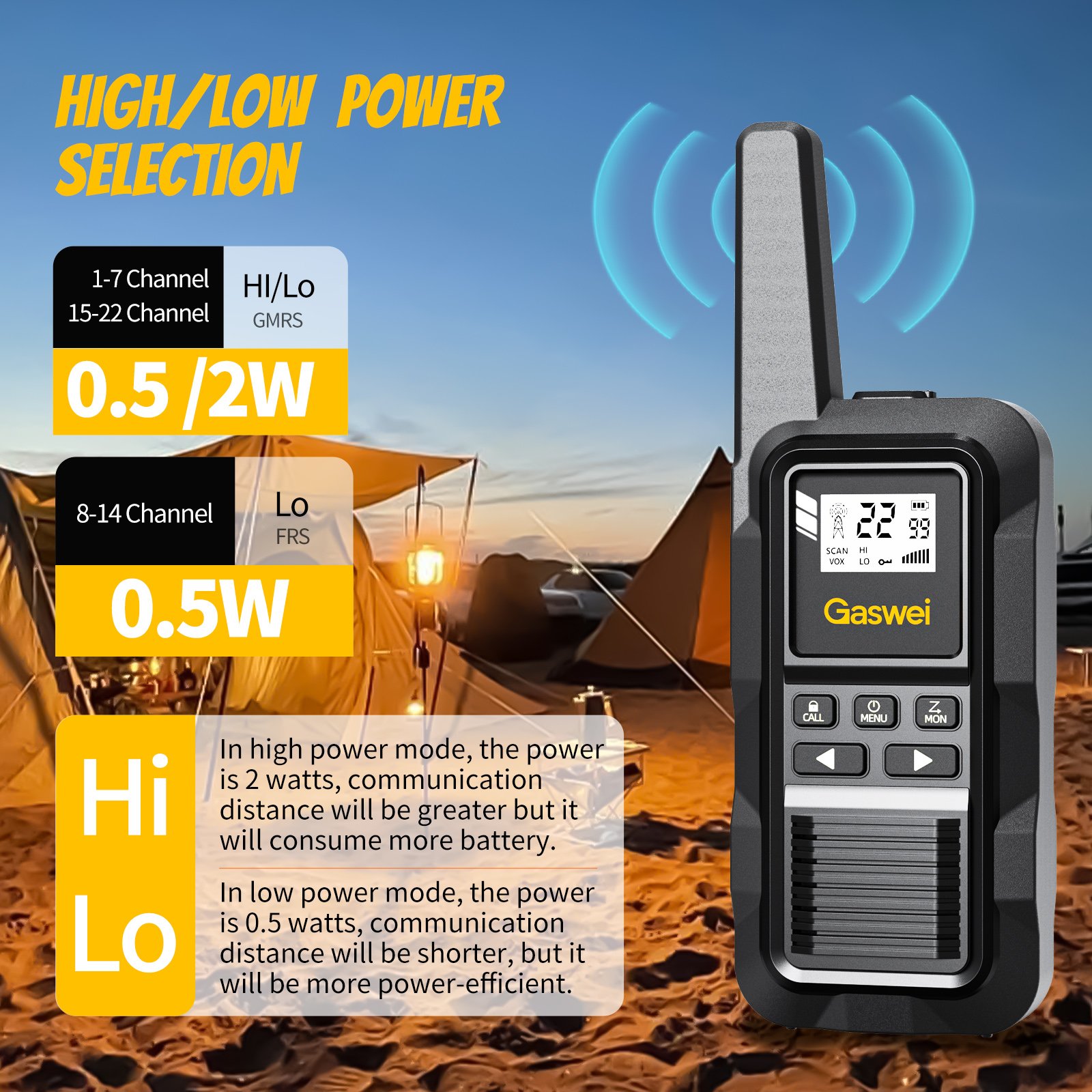 Two Way Radio Long Range Walkie Talkies with Rechargeable Batteries Hiking Hunting Camping Gear Waterproof Walkie Talkie