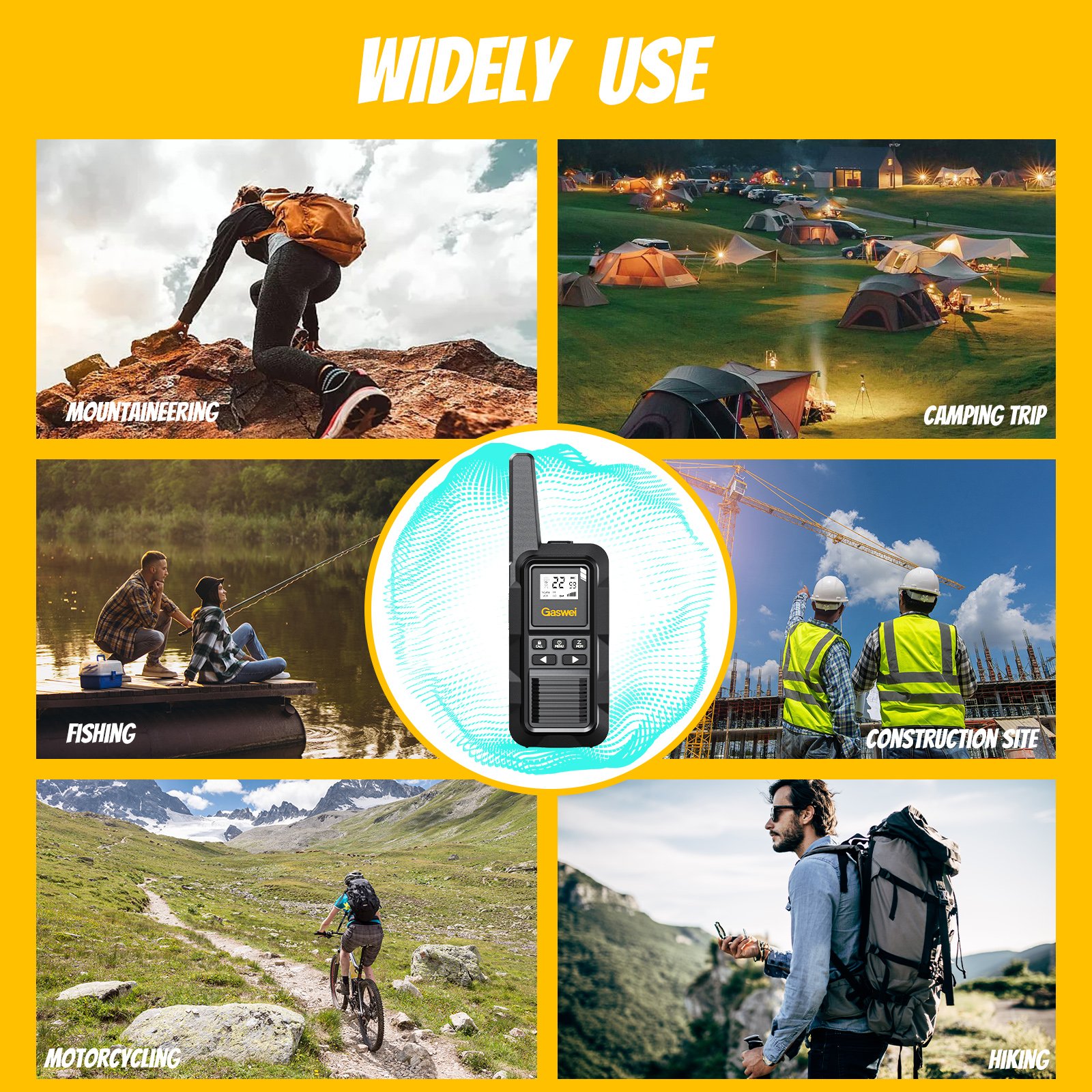 Two Way Radio Long Range Walkie Talkies with Rechargeable Batteries Hiking Hunting Camping Gear Waterproof Walkie Talkie