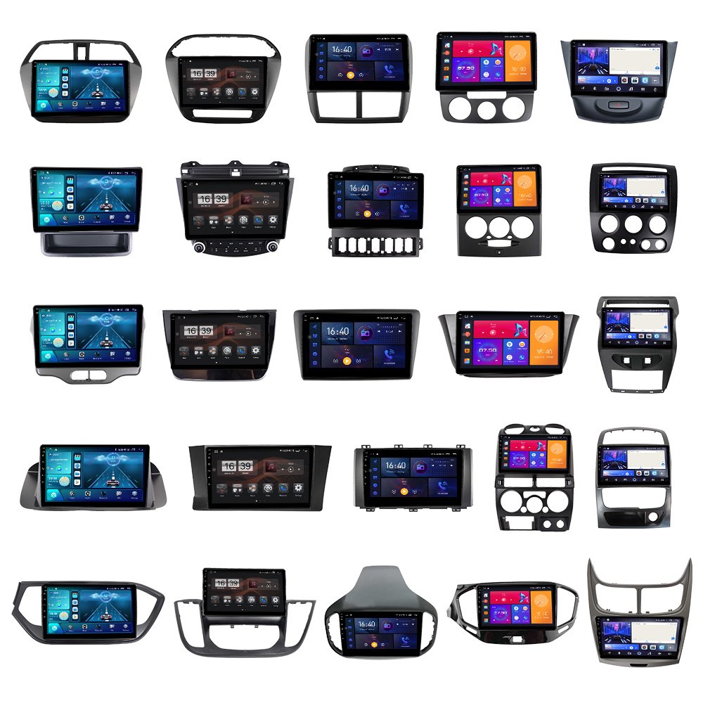 New style Car DVD Player frame for NISSAN LEAF 2018-2024 Matt Black 9 inch Android car fascia frame radio panel Screen bracket