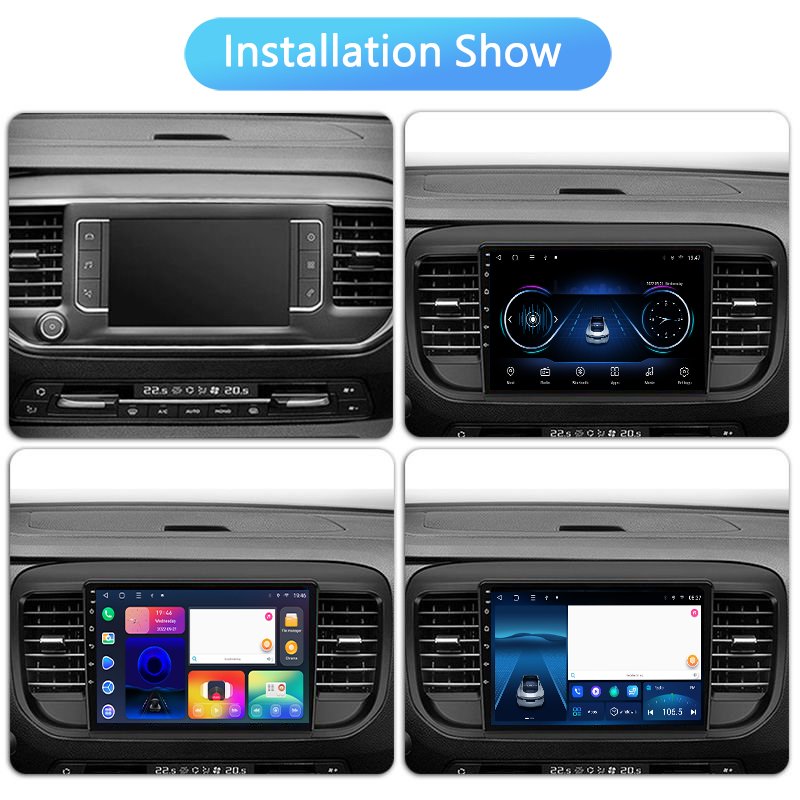 9 inch Android system Car radio DVD Multimedia Player For Citroen Jumpy 3 SpaceTourer 2016-2021 Navigation GPS
