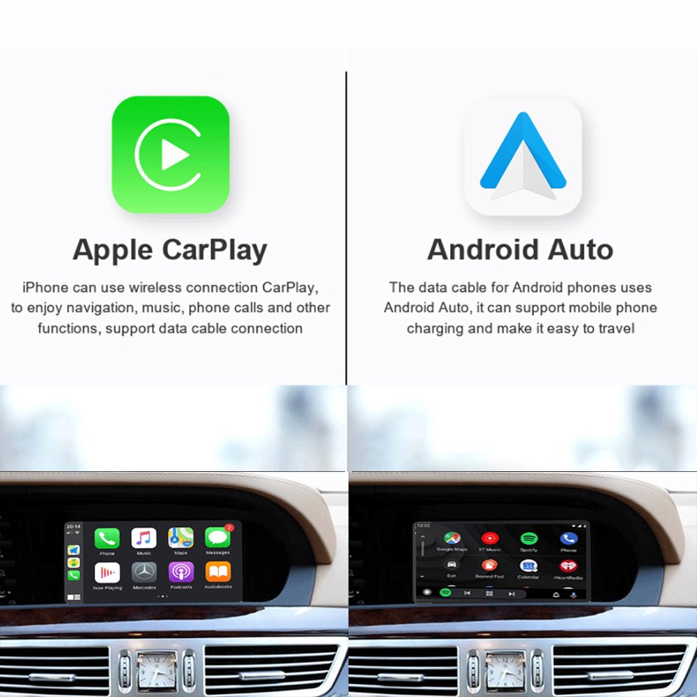 Dckloer Wireless CarPlay Android Auto For Mercedes Benz W221 S NTG 3.0 2006-2009 8" Square Display Radio Car Play