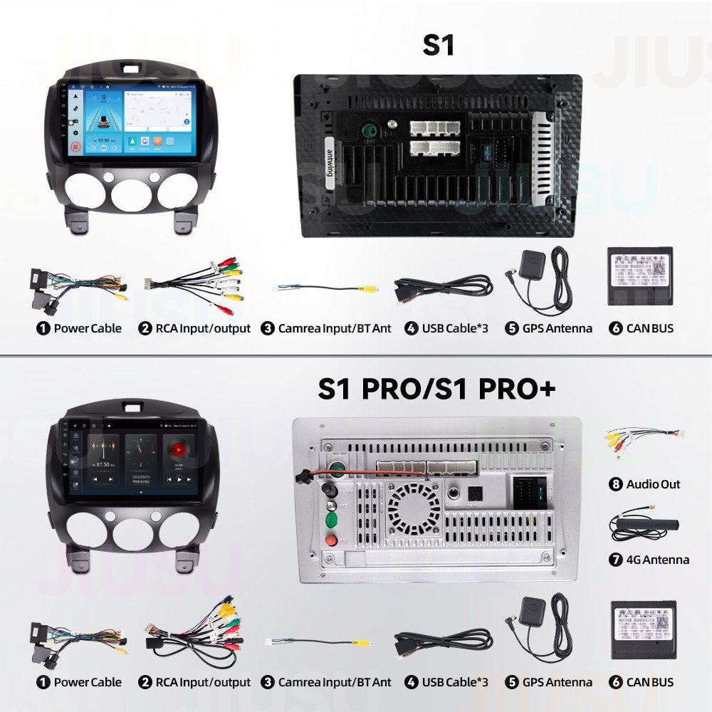 Android 12 Car Radio GPS Navigation DVD Player Stereo Multimedia Audio System for Mazda 2 Demio 2007-2014 with Carplay DSP DAB