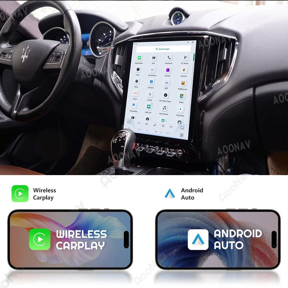 Android 11 256G Car Radio For Maserati GHIBLI 2014-2019 Qualcomm Vertical Screen 256G GPS Navi Multimedia Video Player Unit