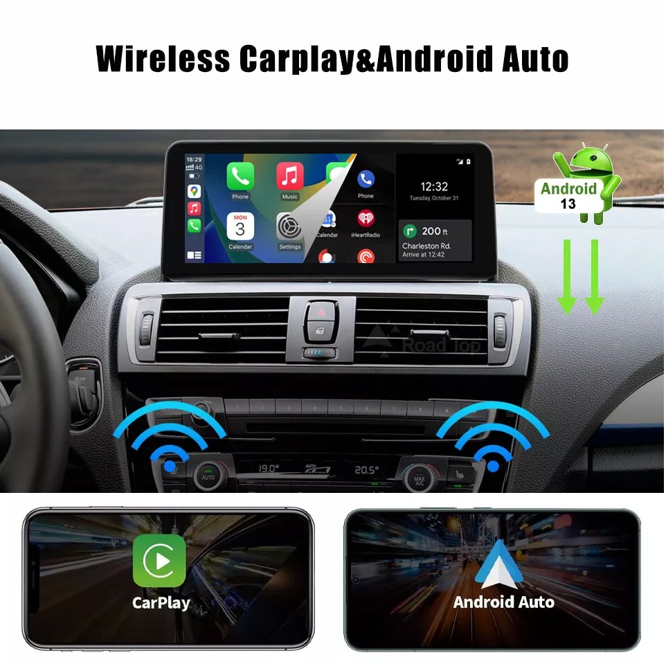 Android 13 Car Radio NBT Navigation 10.25\" Screen GPS Wireless Carplay For BMW 1 Series F20 F21 2012-2017 2 Series F22 F23 F45