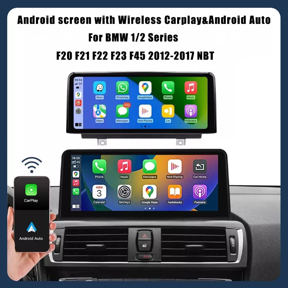 Android 13 Car Radio NBT Navigation 10.25\" Screen GPS Wireless Carplay For BMW 1 Series F20 F21 2012-2017 2 Series F22 F23 F45