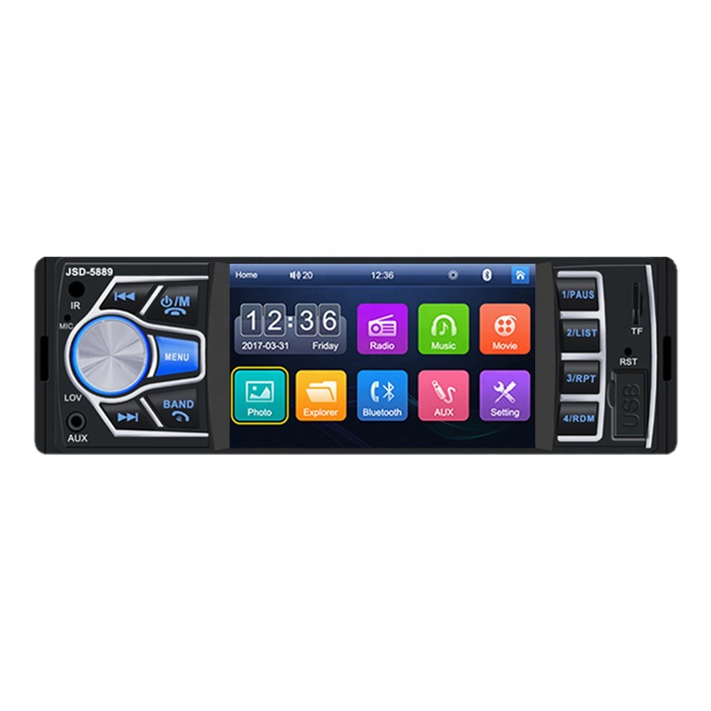 5889 mp4 1din car BT 12V high power 7388 4 inch reversing video car mp5 play radio