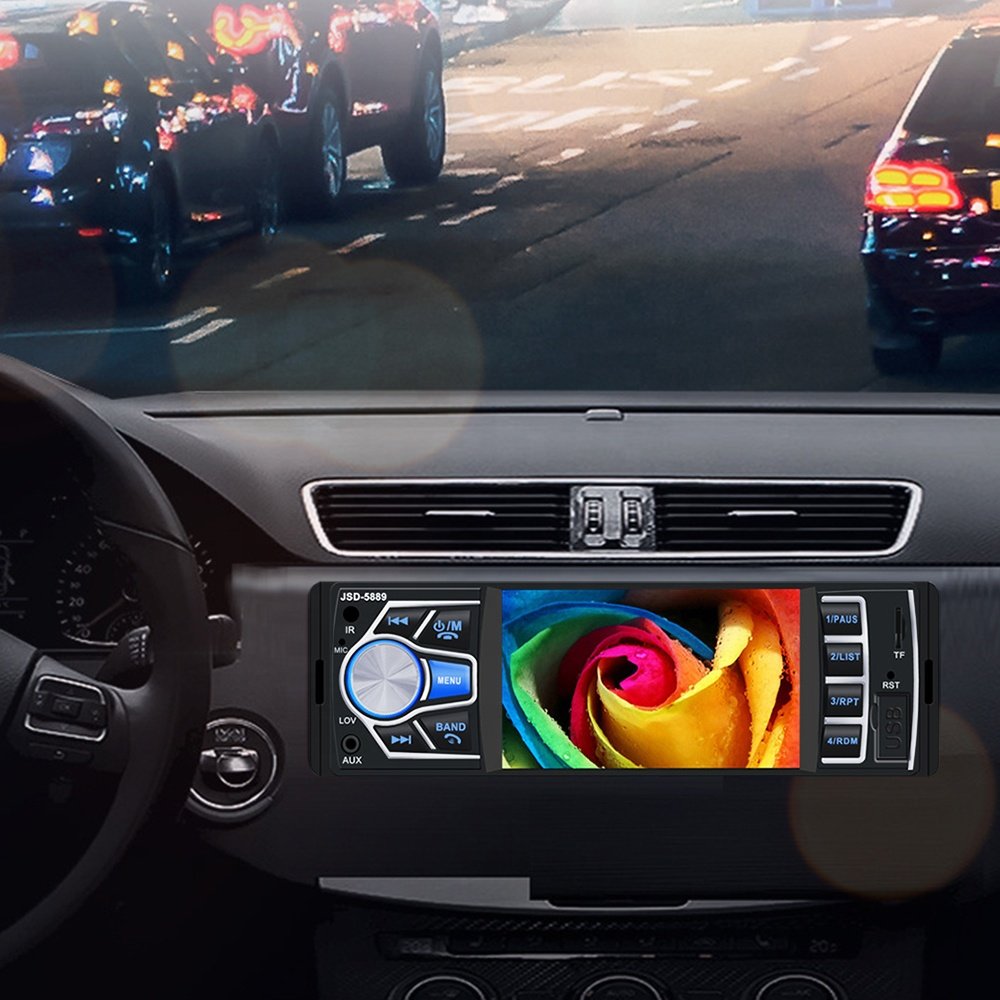 5889 mp4 1din car BT 12V high power 7388 4 inch reversing video car mp5 play radio