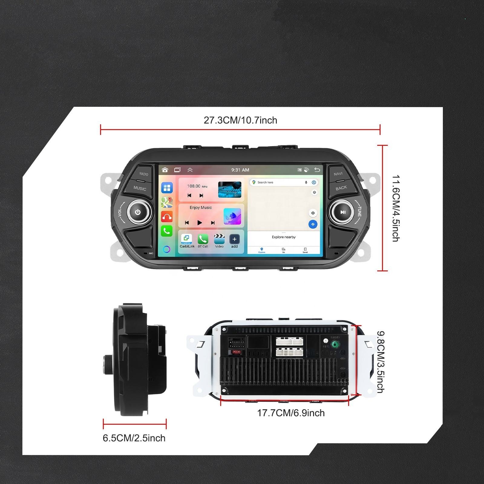 Car Dvd Player Wireless Carplay & Android Auto GPS Wifi FM DVR For FIAT TIPO EGEA 2015-2017 Android Car Radio