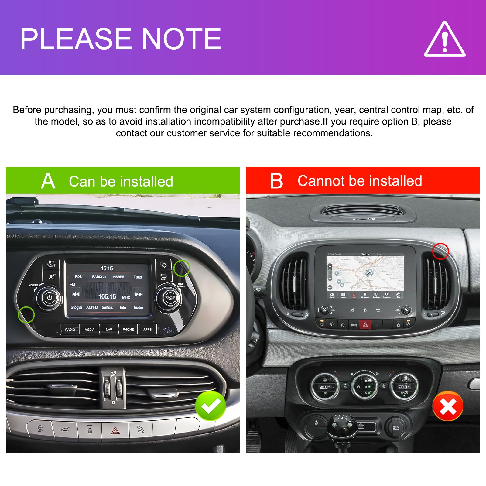 Car Dvd Player Wireless Carplay & Android Auto GPS Wifi FM DVR For FIAT TIPO EGEA 2015-2017 Android Car Radio