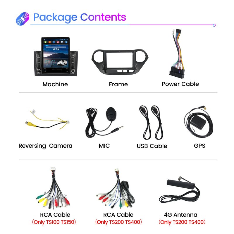 Tesla Android IPS+2.5D+DSP Car Video For HYUNDAI I10 2014 2015 2016 2017 4+64GB 4G LTE WIFI GPS BT Radio SWC Stereo