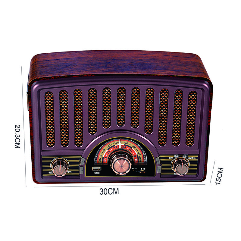 Antique Long Range Old Vintage Am Fm Usb Tf BT Cassette Record Portable Radio