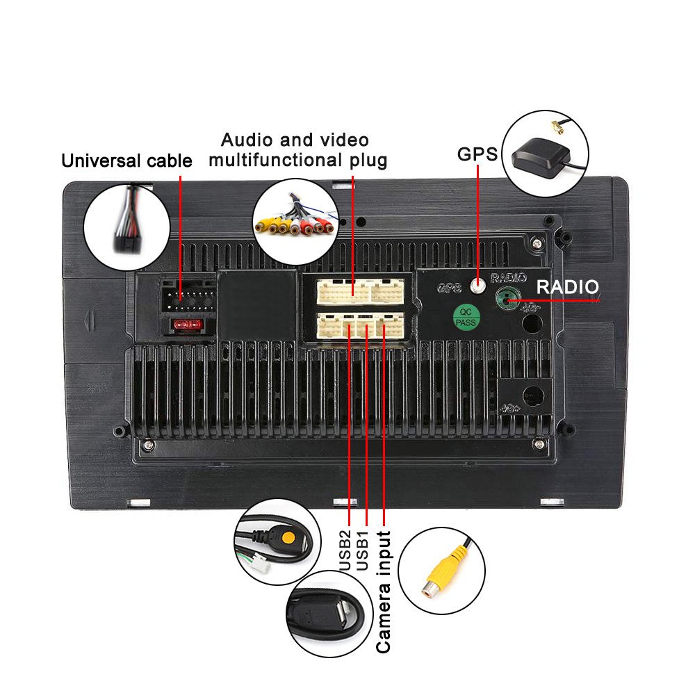 T3L 9 inch/10.1 inch Android 10.0 Universal 2 din car radio with 1G Ram+16G Rom WIFI GPS Navigation