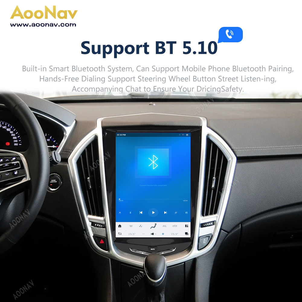 AOONAV 10.5" IPS QHD Car Radio Touch Stereo Screen GPS Navigation Carplay For Cadillac ATS CTS SRX Escalad 2013-2018 Head Unit
