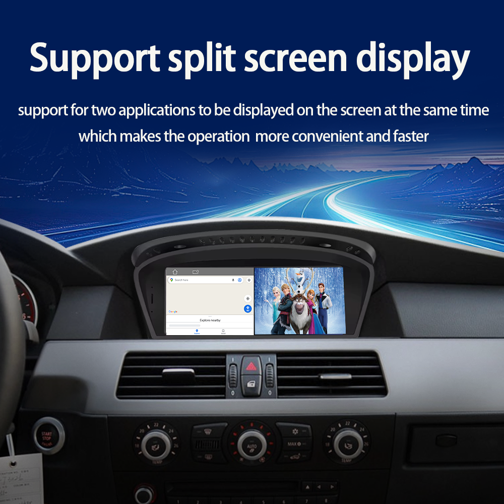 LELV Android 14 Car Multimedia Player For BMW E60 E61 E92 HD IPS Touch Screen Radio GPS Stereo WIFI 4G SIM 8core