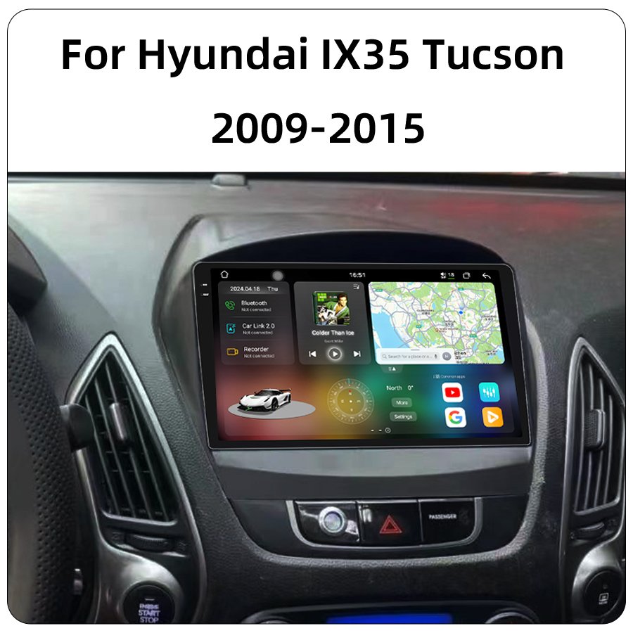 9.5" 2K Screen Android 13 Car Radio For Hyundai Ix35 Tucson 2009 - 2015 Carplay Auto Car Stereo Autoradio