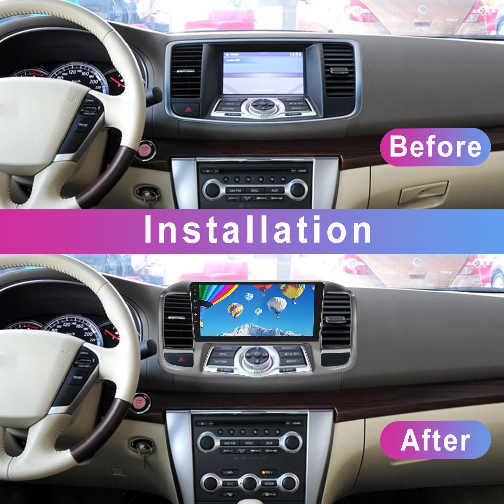 Podofo 2Din Car Radio Frame Fascia Panel For Nissan Altima 2008-2012 Facia Plate Dash Kit Install Bezel Trim Adapter