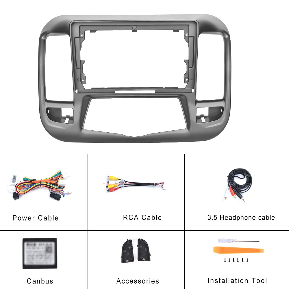 Podofo 2Din Car Radio Frame Fascia Panel For Nissan Altima 2008-2012 Facia Plate Dash Kit Install Bezel Trim Adapter