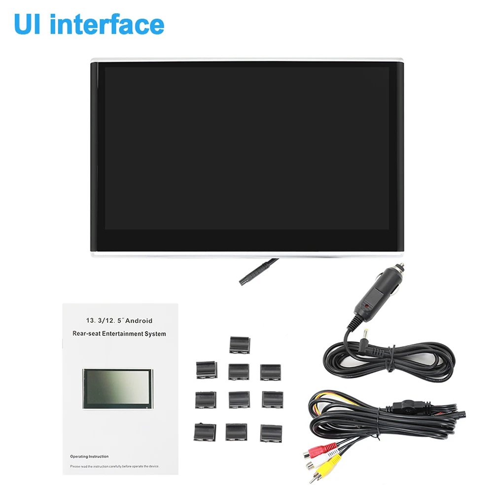 Jmance 11.6 inch Car TV Headrest Monitor 4K 1080P Touch Screen Automobile Rear Seat Video Player FM BT Display Autoradio