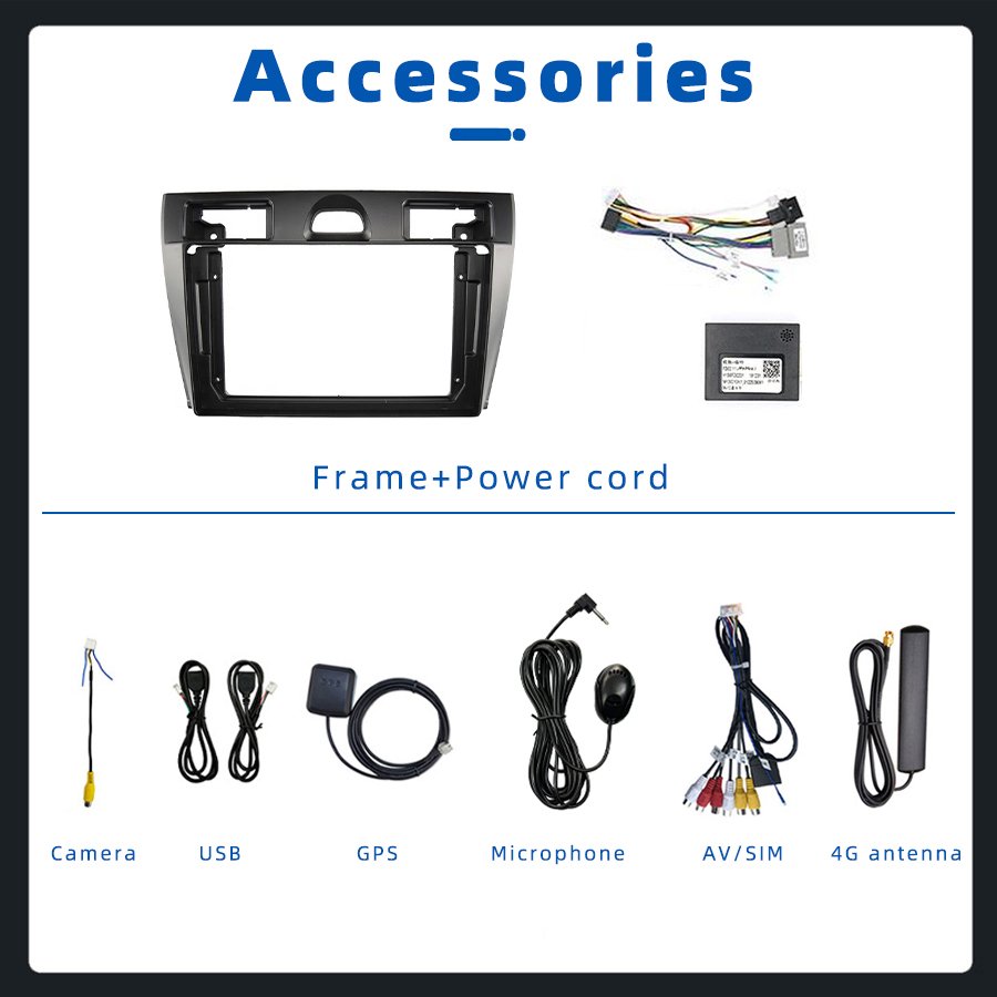 Android Headunits Car Radio 9.5 Inch QLED 2K 2000*1000 Touch Screen Stereo GPS Navigation For Ford Fiesta Mk5 2002-2008