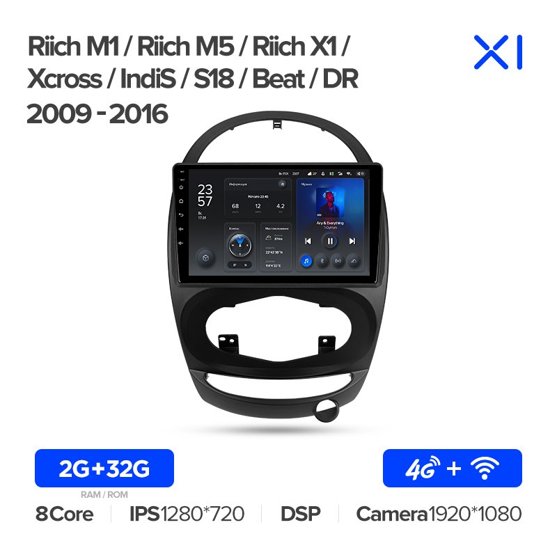 TEYES X1 WIFI Car DVD Player For Chery Riich M1 Riich M5 Riich X1 Xcross S18 Beat DR 2009-2016
