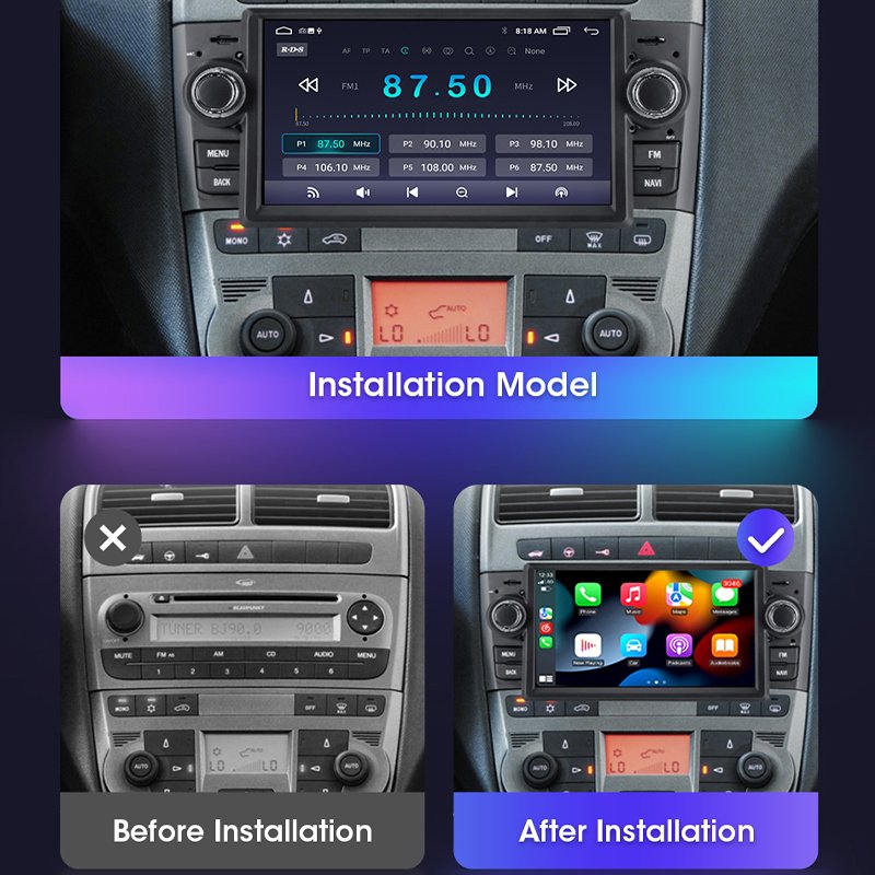 7" Inch Android 11 Car Radio For Fiat Linea Grande Punto 2007-2012 1Din Carplay Navigation Multimedia Player Stereo Head Unit