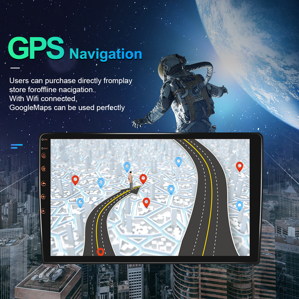 Universal 9 Inch Wifi 6 Quad core 2GB 32GB wireless apple carplay screen stereo android radio car dvd player