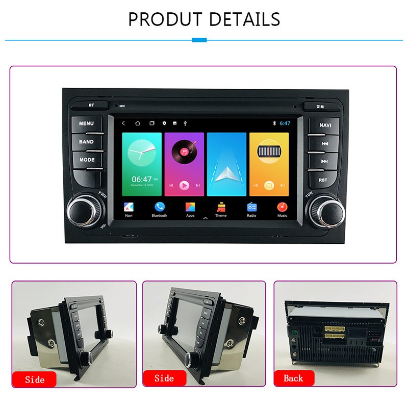 dvd car radio stereo android touch screen multimedia player carplay for Audi A4 B6 B7 S4 B7 B6 Rs4 2002-2008
