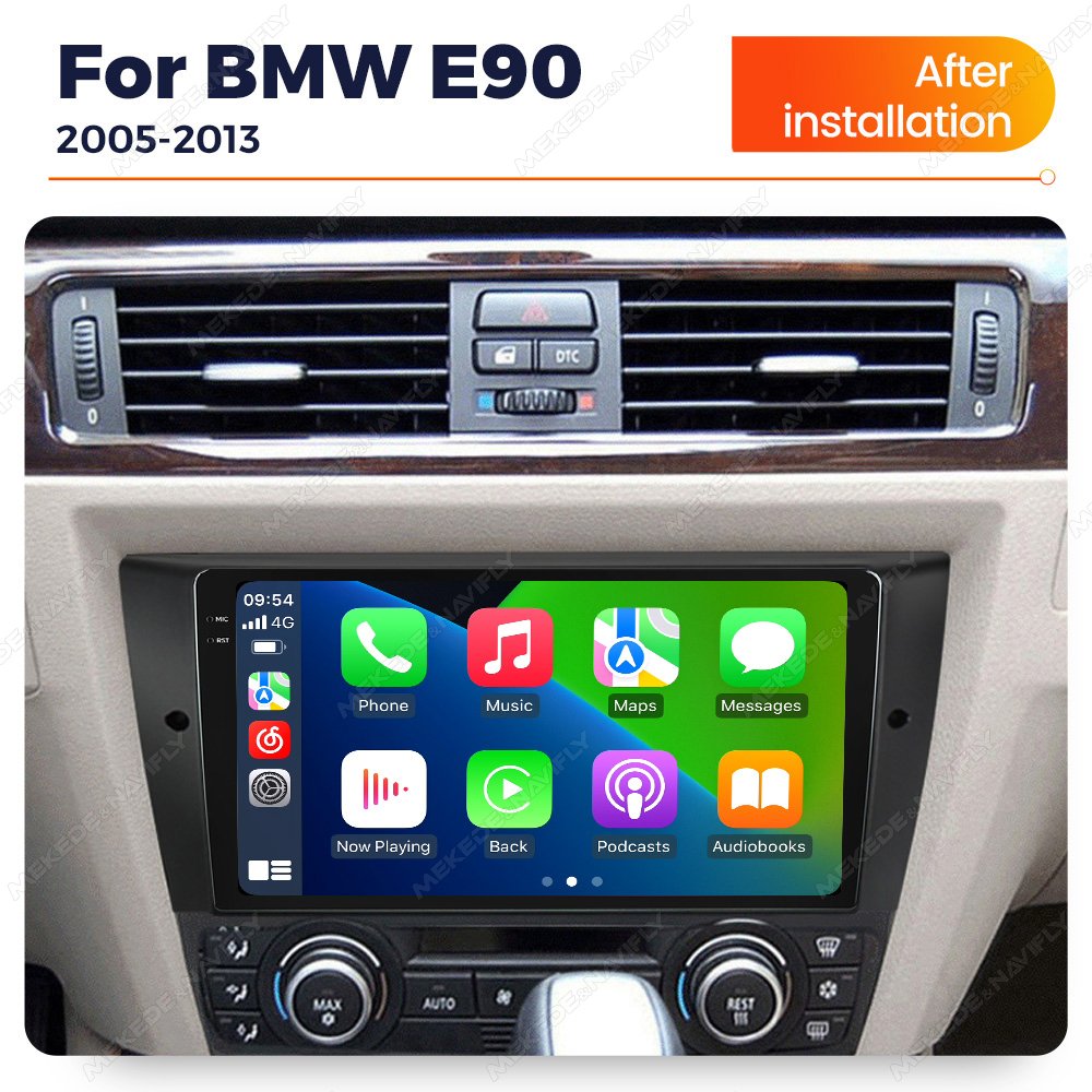 MEKEDE MS car-play auto android car radio gps navigation system 8+256G WiFi 4G LTE for BMW E90 2005-2013