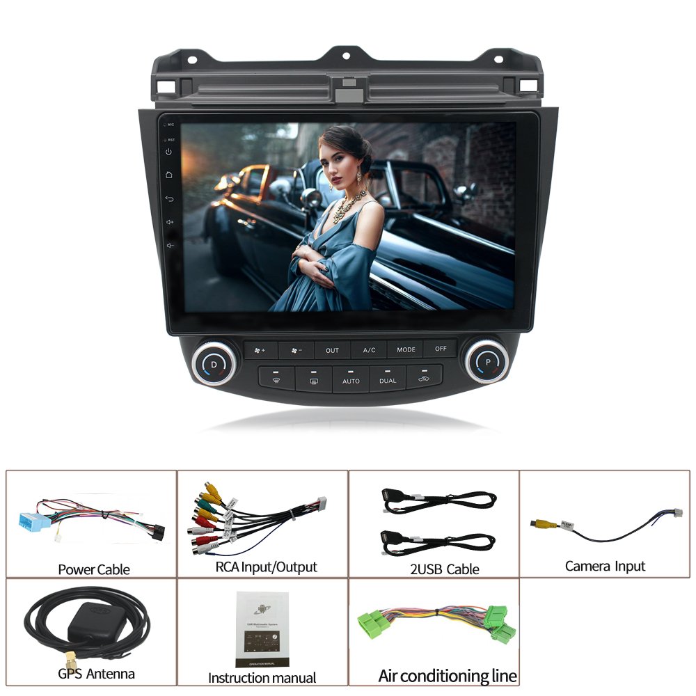10.1" Android 10 Car Radio Multimedia Player For Honda Accord 7 2003-2008 Navigation Auto 2 din CarPaly