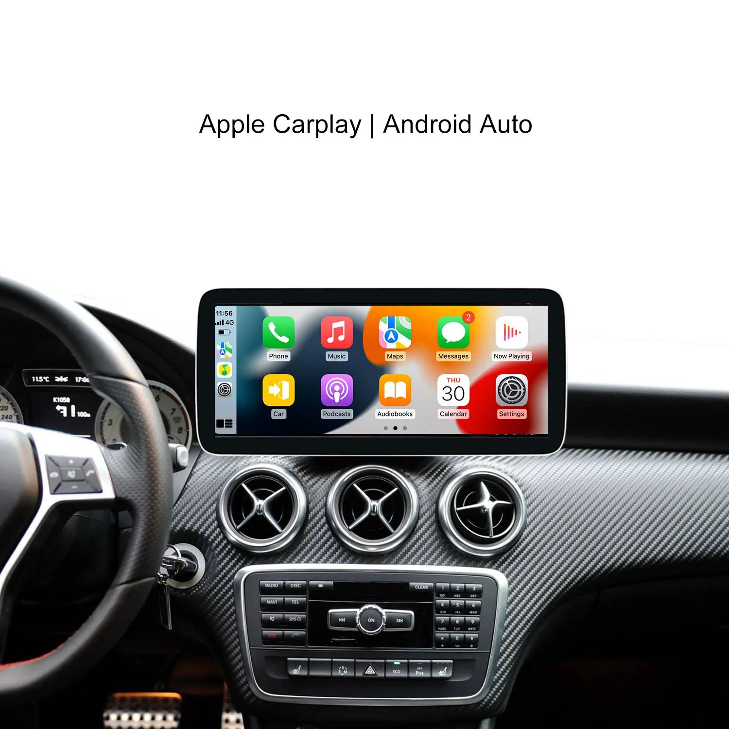 12.3inch 8g+128g IPS car touch screen android system for Mercedes Benz GLA CLA A Class 2013-2015 NTG4.5 with Bluetooth