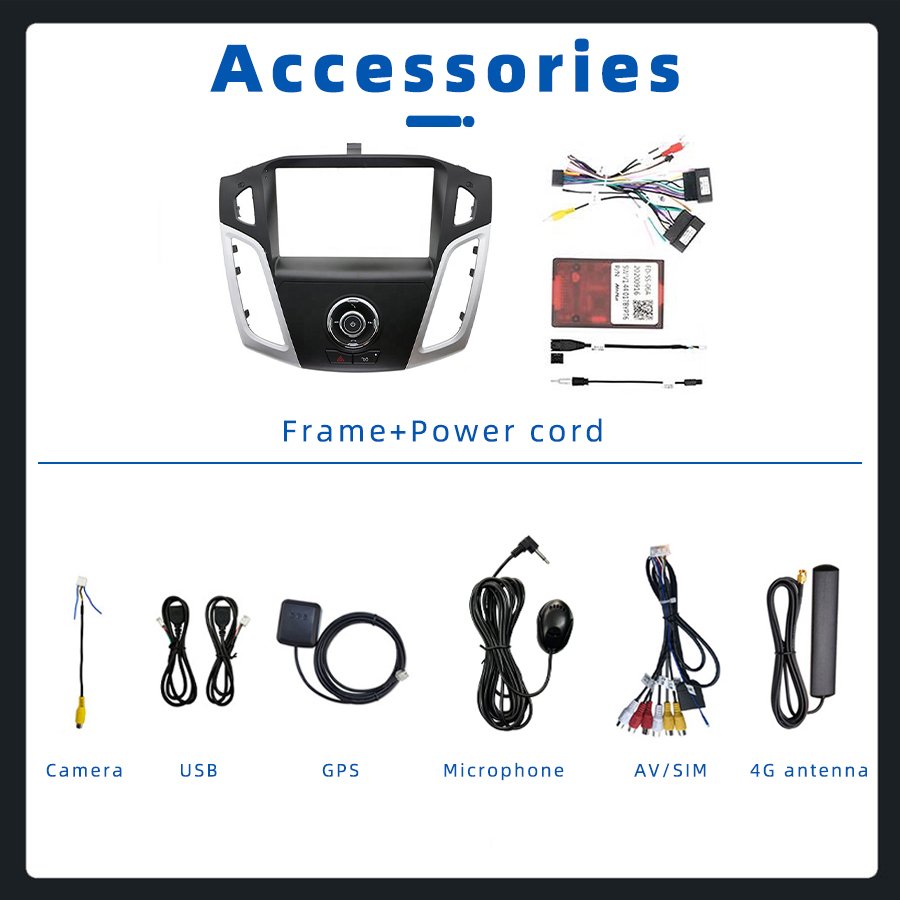 7870 Radio Car Audio System Camera 360 Car For Ford Focus 2011-2019 Dsp Car Player Estereo Para Carro Touch Screen Wifi