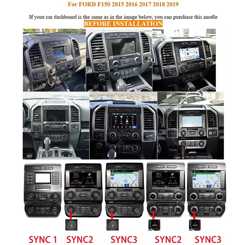 Tesla Style Screen Carplay GPS Navigation Smart Radio for Ford F150 F-150 2015 2016 2017 2018 Android Player