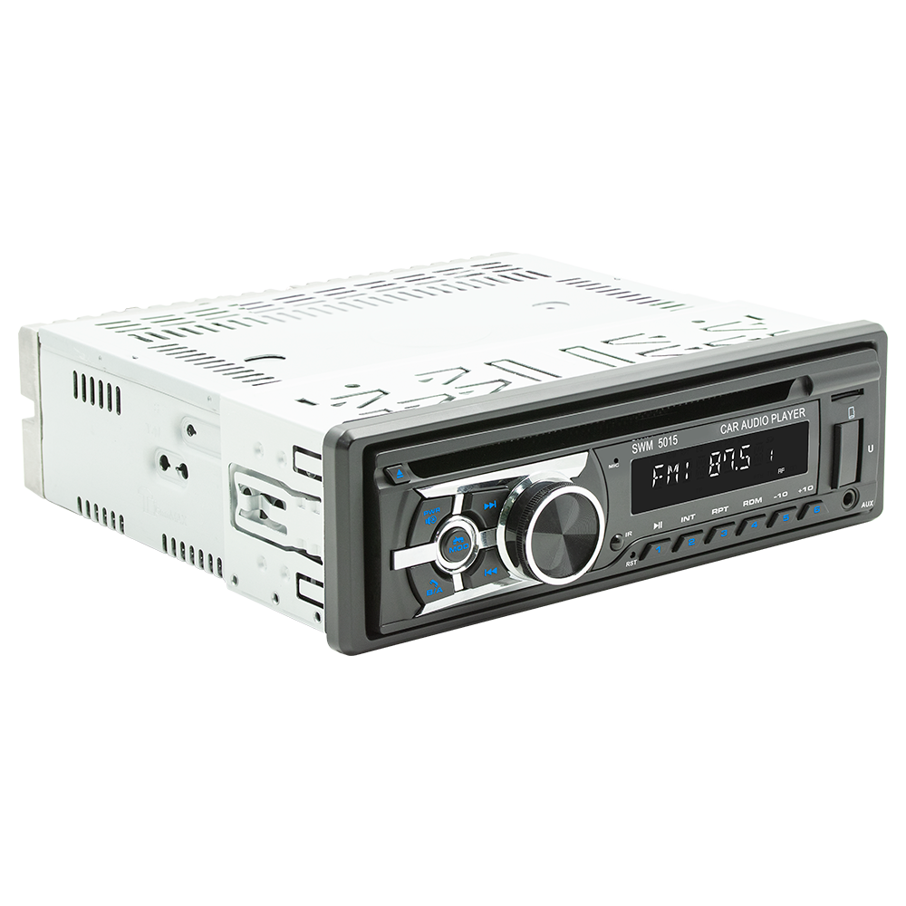 BQCC Car VCD Radio 1 DIN FM AUX-in USB SD Card Stereo BT CD DVD MP3 Player RDS AM AI Voice Audio Music Removable Panel 5015