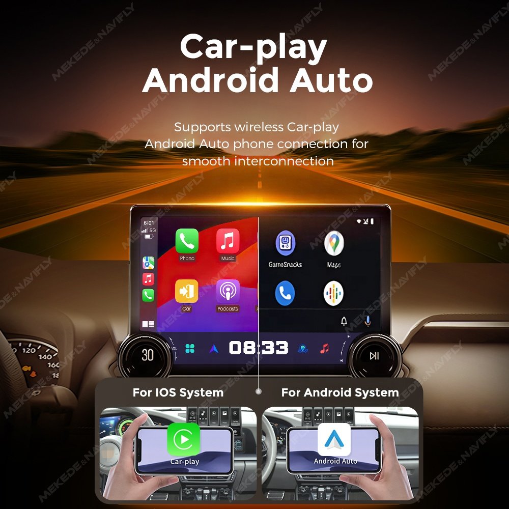 Navifly 11.5inch BT 5.1 radio android player audio system navigation display screen dsp for universal Dual Knob host kia Toyota