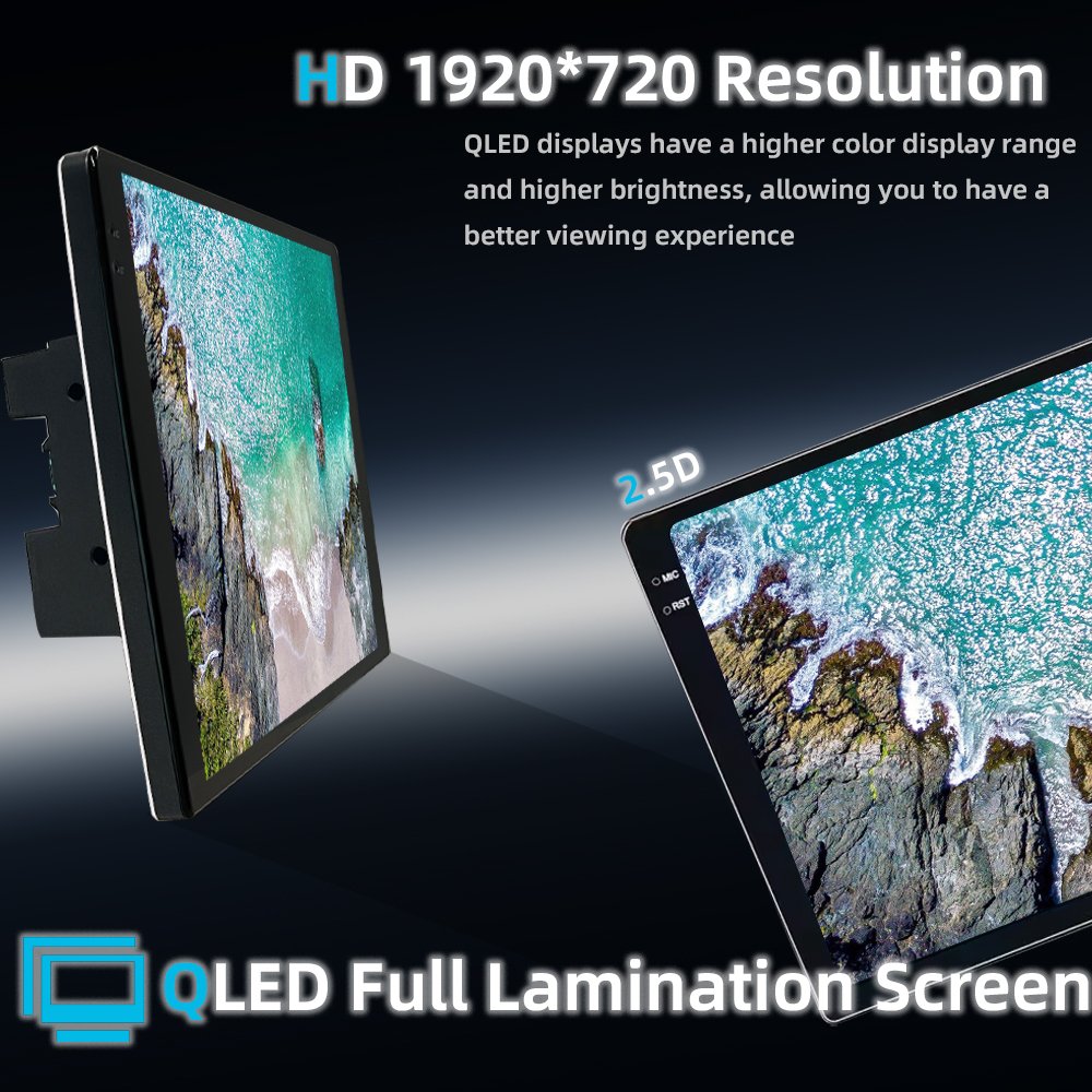 QLED Full Lamination Screen Android 13 Car Radio For Universal 2DIN 9/10.1 Inch Headunit 360 Camera Carplay Video Player