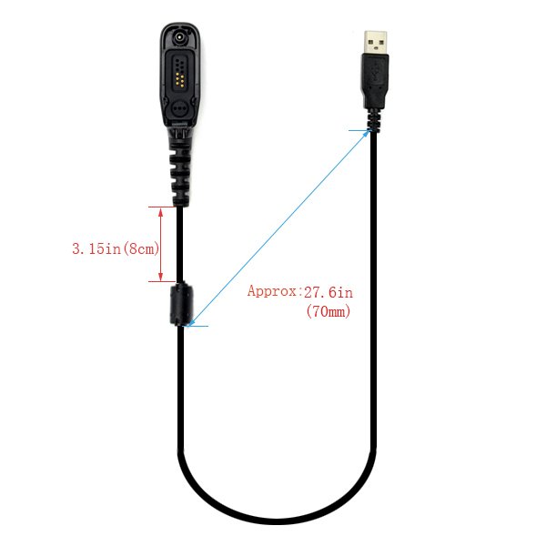 New Two way radio USB Programming data Cable for Motorola XPR-6580 DP-3400/3401 XiR P8200 XiR P8208 XPR-6300 APX-4000/4150/6150+