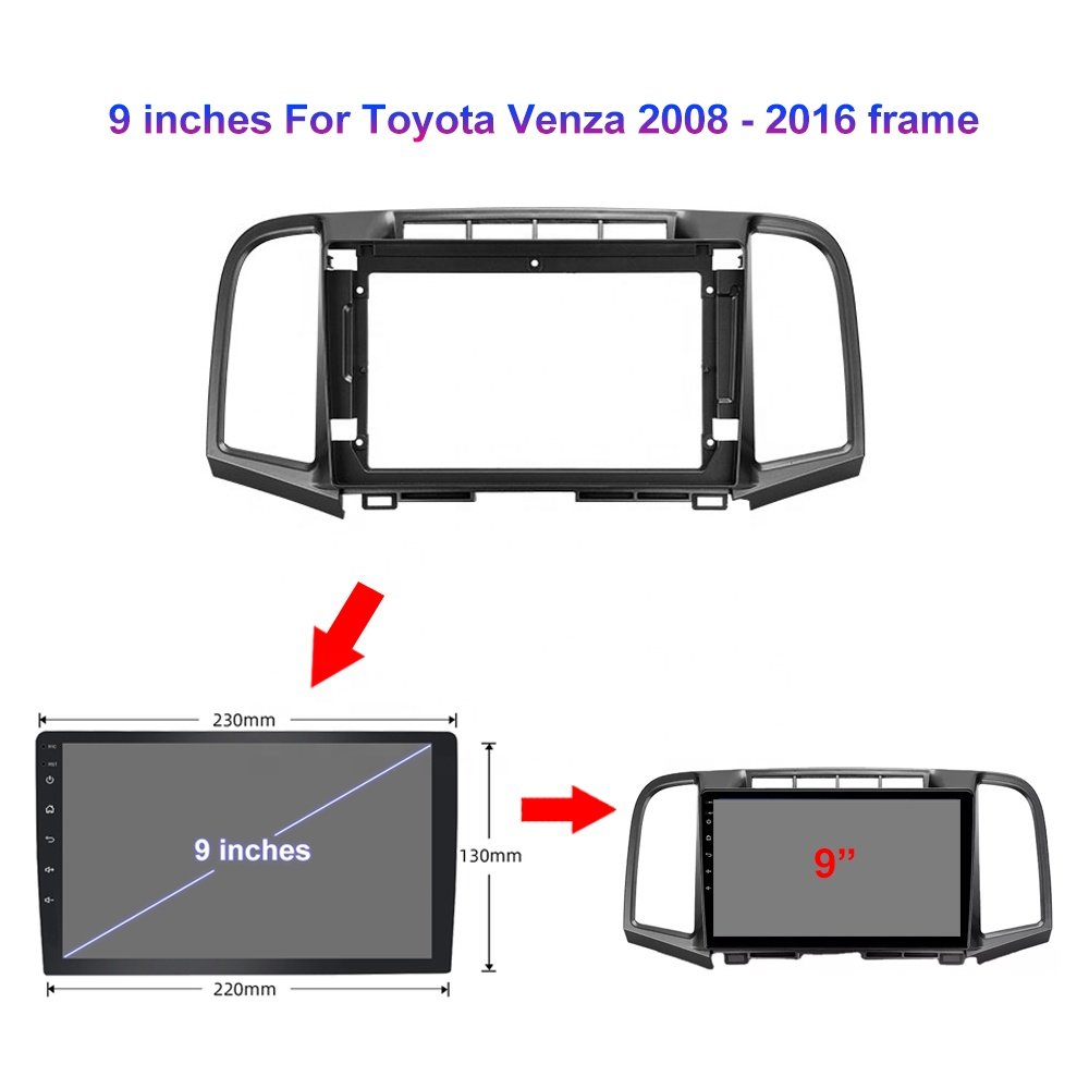 Jmance Android Car Stereo 9 Inch 2 Din Multimedia Carplay For Toyota Venza 2008 - 2016 Frame Auto Radio