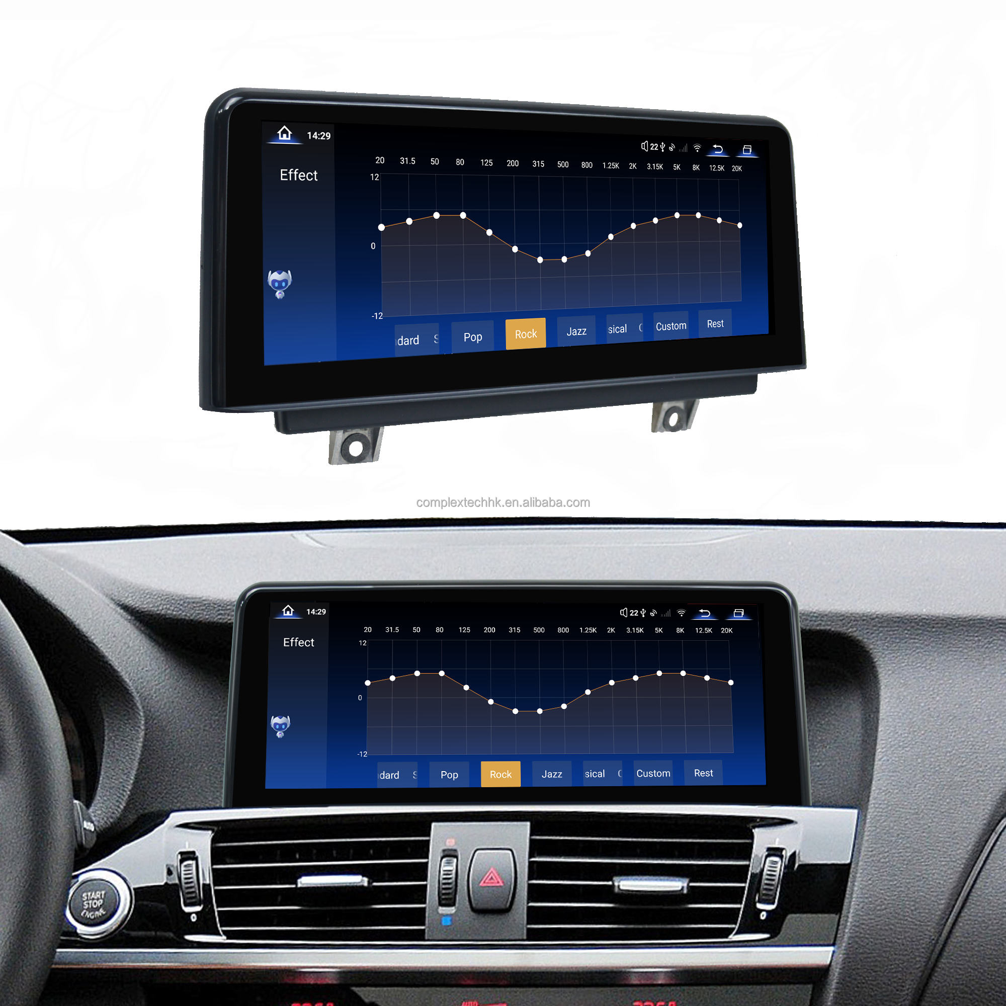10.25" 8-core 8+256G Qualcomm Snapdragon 668s car radio multimedia player head unit For BMW X3 X4 F25 F26 2014-2017 NBT System